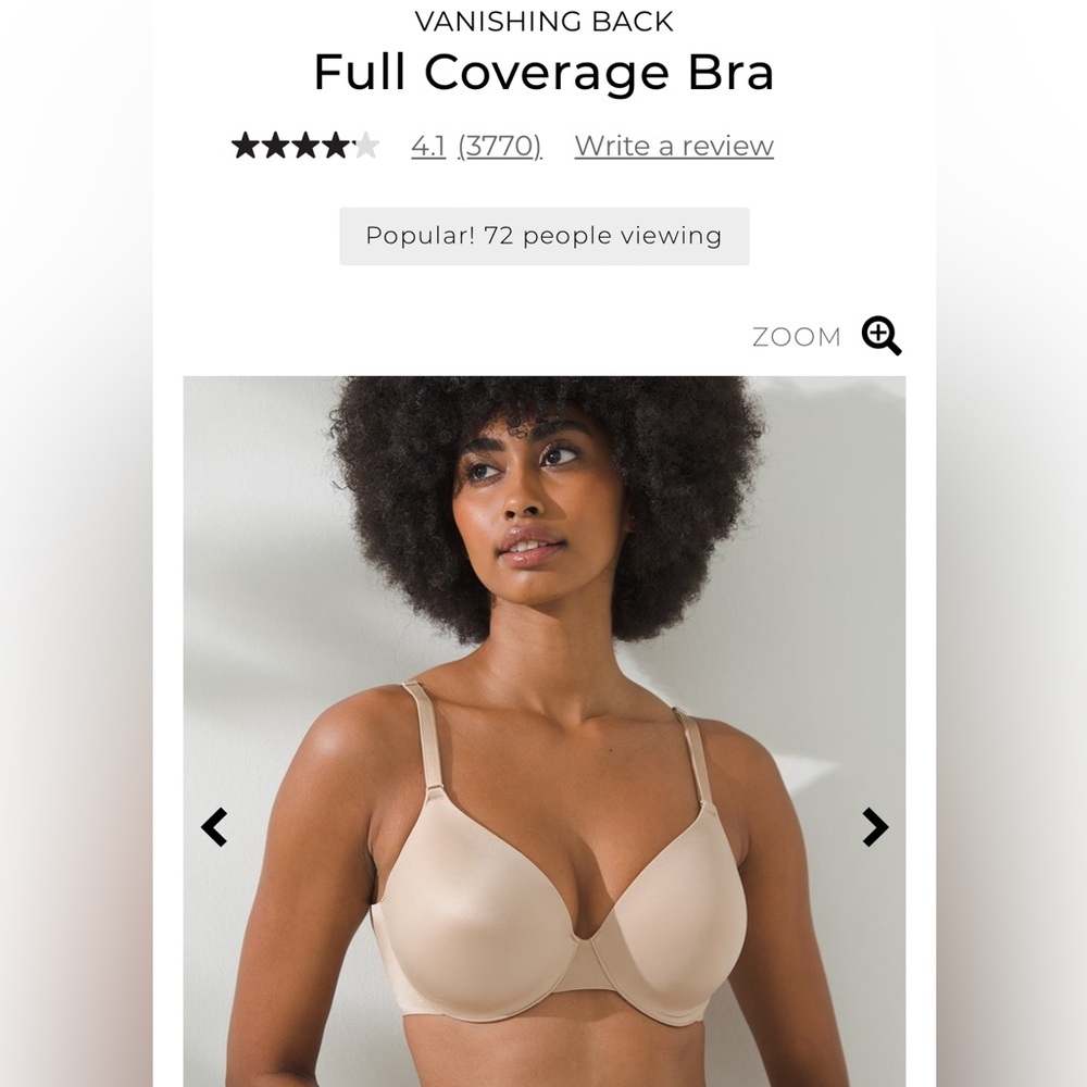 Soma Vanishing Back Full Coverage Warm Amber Size 38D